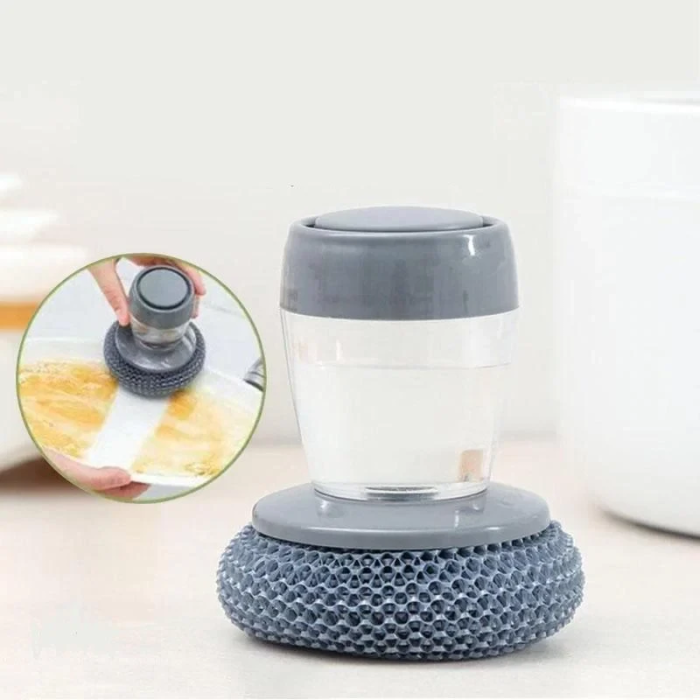 Щетка для мытья посуды с дозатором моющего средства Scrubber Sponge