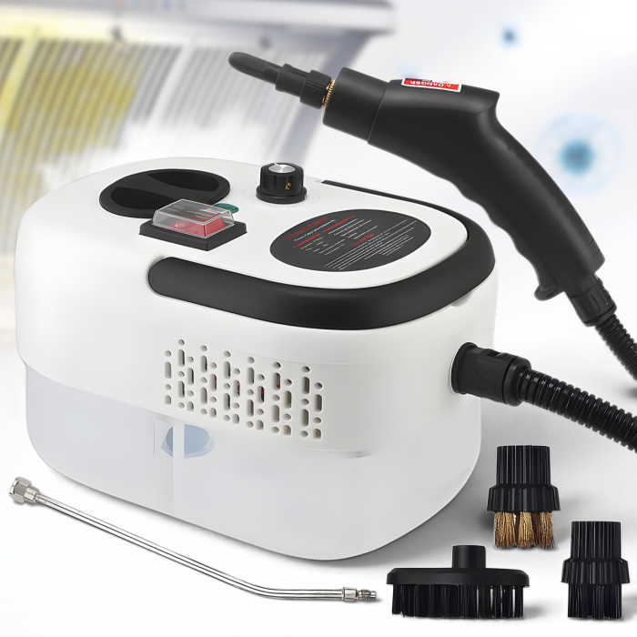 Портативный электрический пароочиститель с высоким давлением Steam Cleaner 2500W Белый С насадками