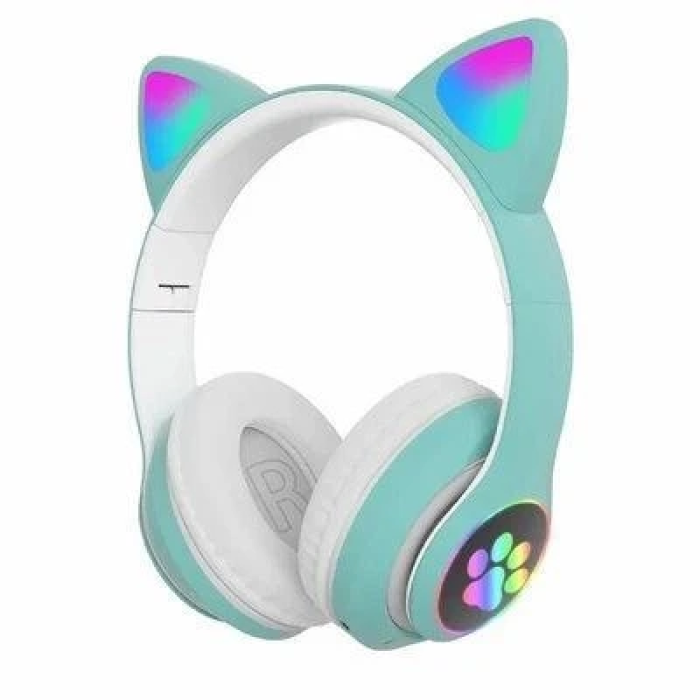 Бездротові накладні Bluetooth навушники з мікрофоном VZV 23M Навушники з вушками та підсвічуванням