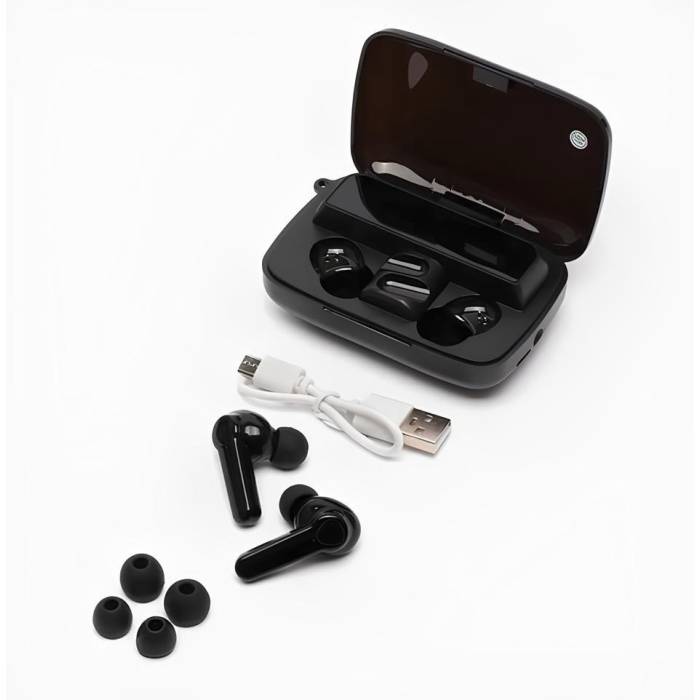 Беспроводные вакуумные Bluetooth наушники вкладыши с кейсом TWS M19 BT Наушники с кейсом для зарядки