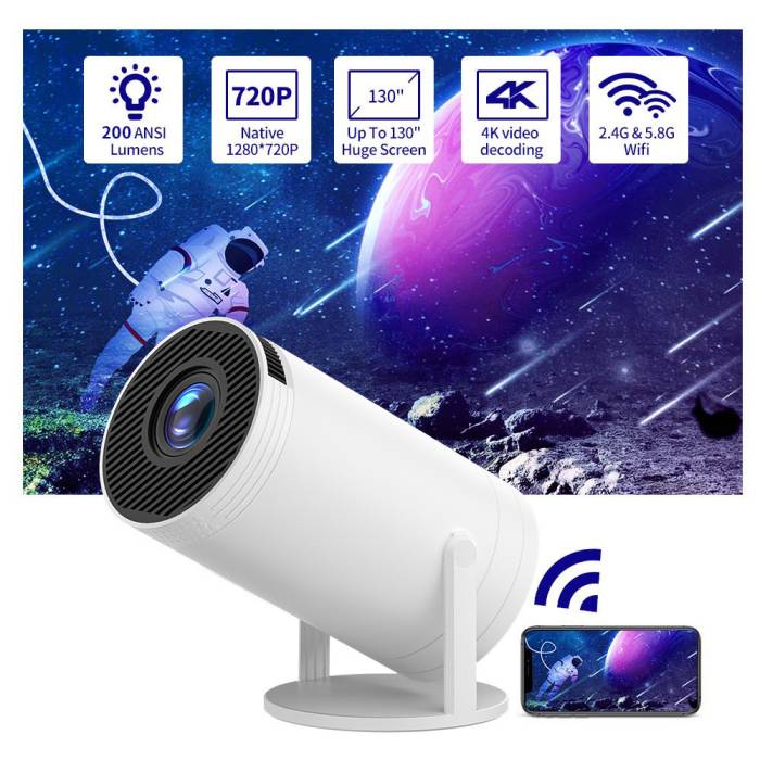 Мультимедійний портативний міні-проектор Magcubic HY300 Android 12 З підтримкою Wi-Fi Bluetooth 4K UHD