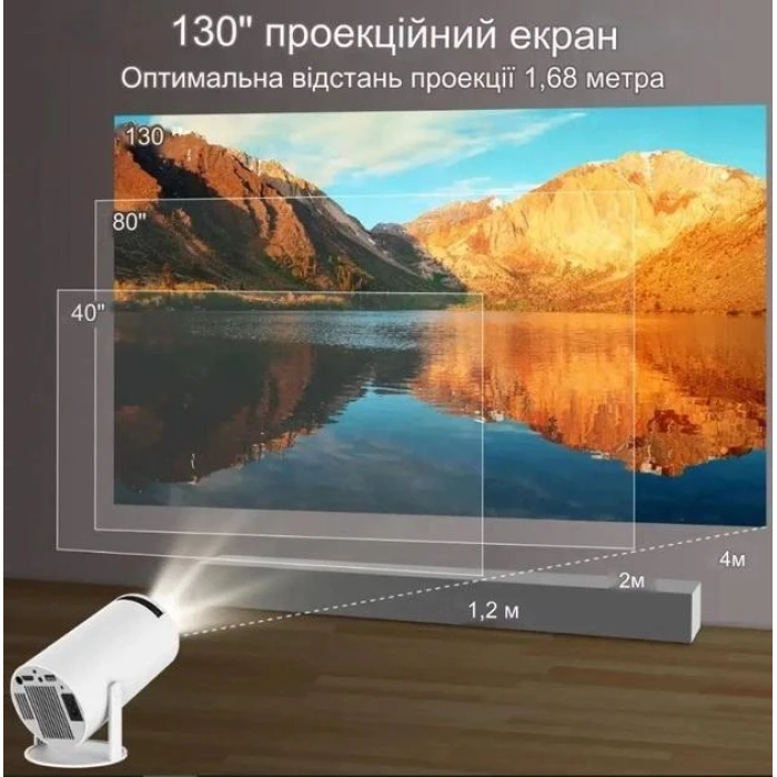 Мультимедійний портативний міні-проектор Magcubic HY300 Android 12 З підтримкою Wi-Fi Bluetooth 4K UHD