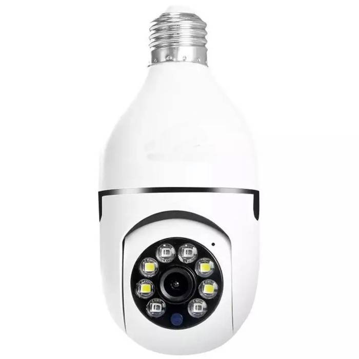 Панорамная камера с датчиком движения WIFI в патрон Е27 PTZ Bulb Camera V380 Камера видеонаблюдения в патрон