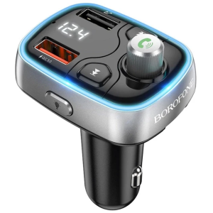 Автомобільний FM-модулятор з функцією швидкого заряджання Borofone BC32 з 2 USB
