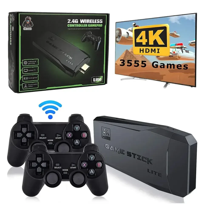 Ігрова приставка M8 Mini Game Stick 4K HDMI та 2 бездротові джойстики