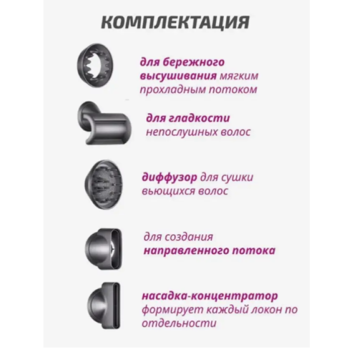 Фен для сушіння волосся ENZO DY-888 Фен для волосся з турборежумом та іонізацією