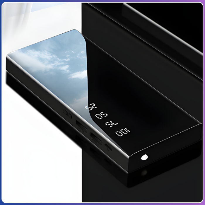 Power Bank 10000mAh із двома USB-виходами, LED-ліхтариком та LCD-дисплеєм 1012