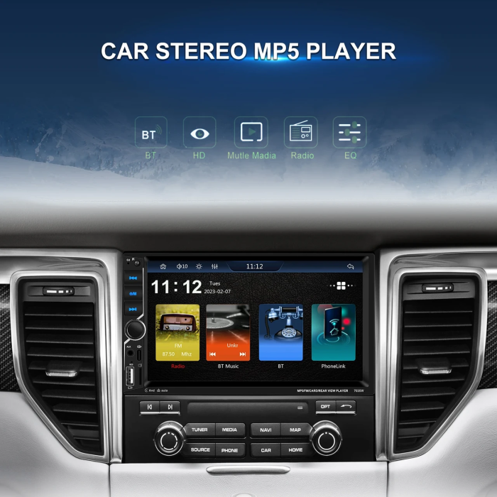 Автомагнітола з HD дисплеєм 7" на Android CML-PLAY 7035W 2DIN Магнітола для авто з дисплеєм