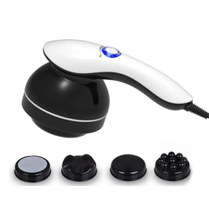 Антицелюлітний масажер Body massage 4 насадки Вібромасажер ручний антицелюлітний