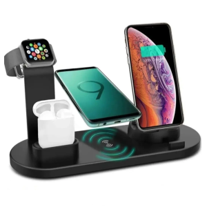 Бездротова зарядна станція 5 в 1 для iOS та Android Wireless charger Мультифункціональний девайс для заряджання