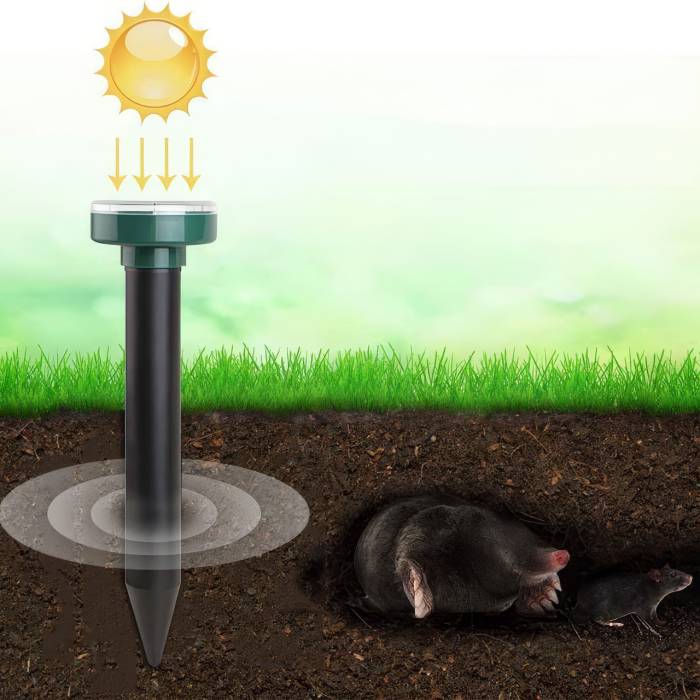 Ультразвуковий відлякувач кротів на сонячній батареї Solar Rodent Упаковка 2 шт.