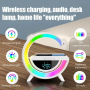 Настільна смарт лампа-нічник з бездротовою зарядкою та Bluetooth-колонкою G-SmartLED RGB Night Light КР-3401