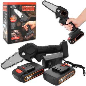 Аккумуляторная цепная пила на 24V сучкорез для обрезки деревьев Electric Chainsaw в коробке