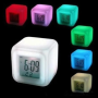 Світиться настільний годинник хамелеон CC100 RGB Годинник будильник з термометром і підсвічуванням