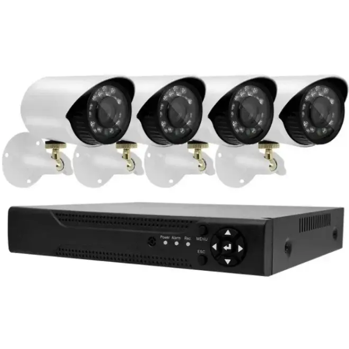 Набір вуличних камер відеоспостереження DVR KIT 7004 AHD 4ch Gibrid реєстратор та камера для дому