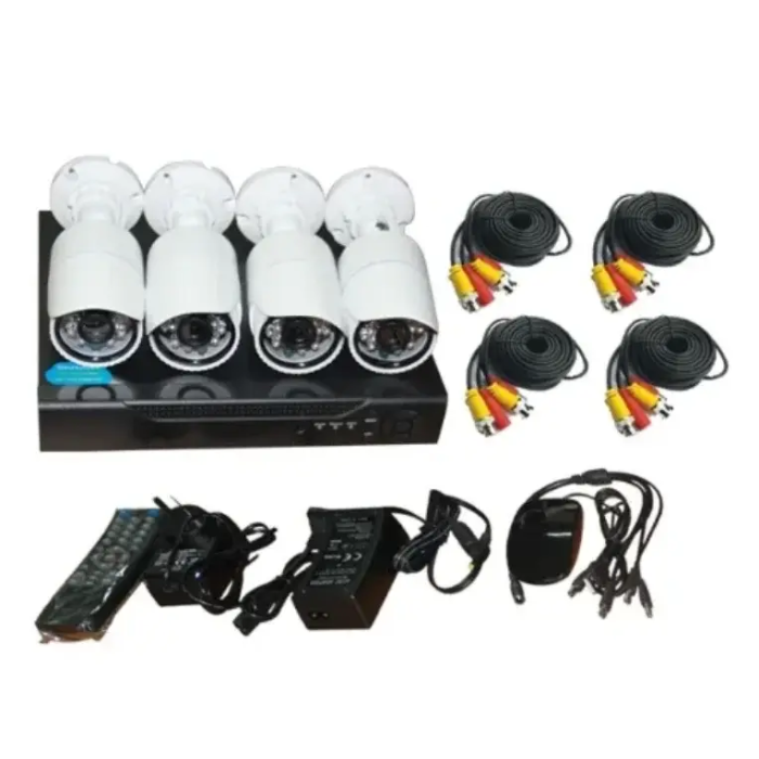 Набір вуличних камер відеоспостереження DVR KIT 7004 AHD 4ch Gibrid реєстратор та камера для дому