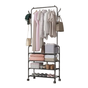 Підлогова вішалка 178х60х26 см для одягу на коліщатках Clothes Rack Up