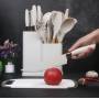 Набір силіконових кухонних речей 19 предметів Білий Kitchen Set Кухонний набір з дощечкою