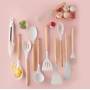 Набір силіконових кухонних речей 19 предметів Білий Kitchen Set Кухонний набір з дощечкою