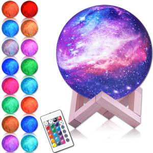 Акумулярний 3D-нічник "Луна" з RGB-підсвіткою і пультом Magic Moon Різнобарвна