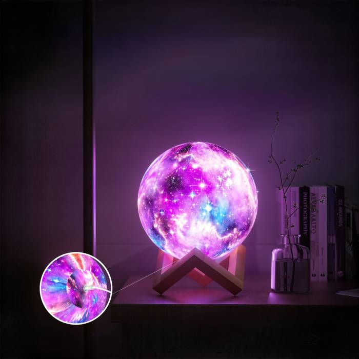 Акумулярний 3D-нічник "Луна" з RGB-підсвіткою і пультом Magic Moon Різнобарвна