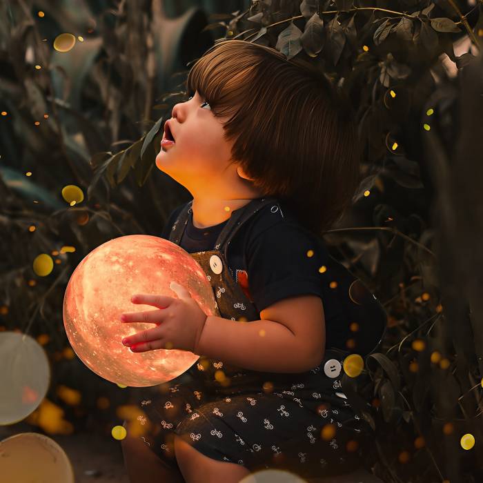 Акумулярний 3D-нічник "Луна" з RGB-підсвіткою і пультом Magic Moon Різнобарвна