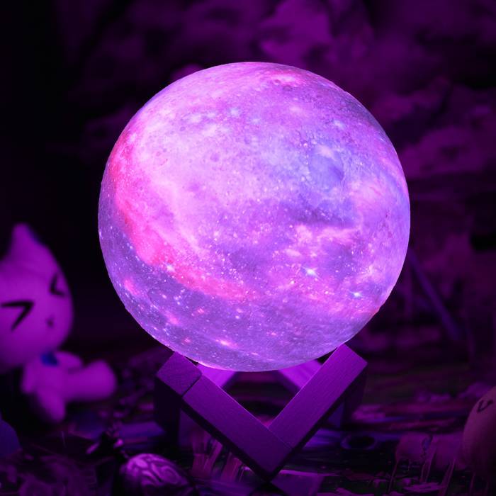 Акумулярний 3D-нічник "Луна" з RGB-підсвіткою і пультом Magic Moon Різнобарвна