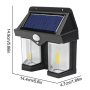 Вуличний світильник на сонячній батареї з датчиком руху Solar Lamp COBA CB-222 Автономний вуличний ліхтар
