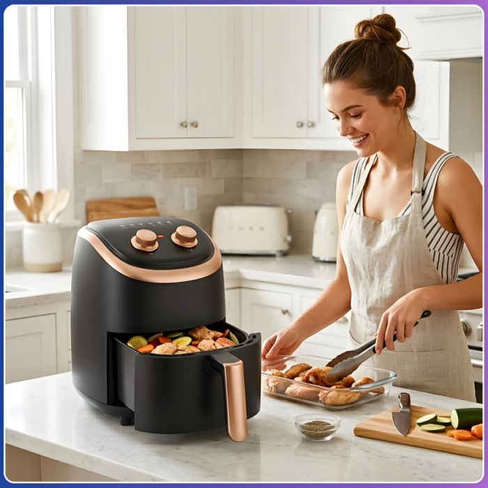 Аерофритюрниця 3.5л з антипригарною чашею та таймером 1200W