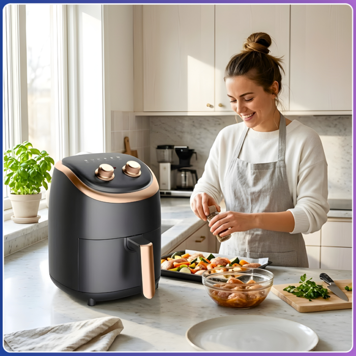 Аерофритюрниця 3.5л з антипригарною чашею та таймером 1200W