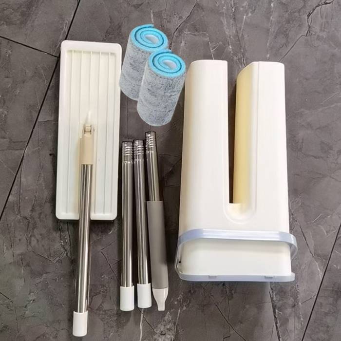 Комплект для уборки швабра с ведром на 4 литра с автоматическом отжимом Easy Mop