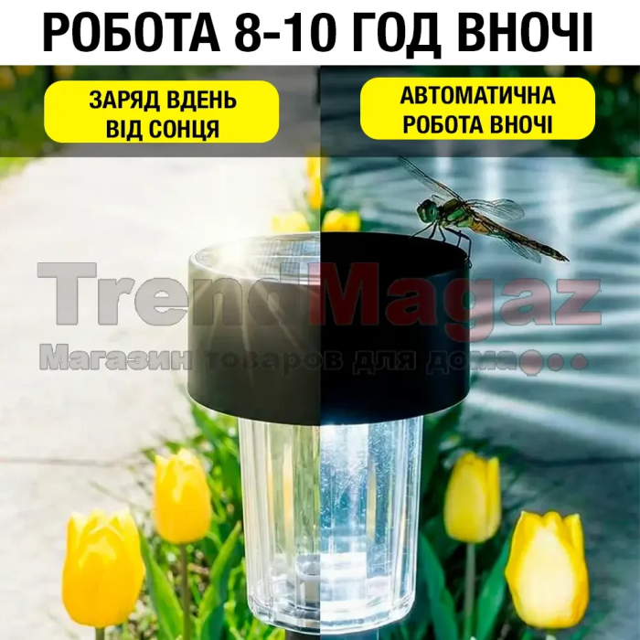 Садовые фонари комплект 10 штук на солнечной батарее 31 см