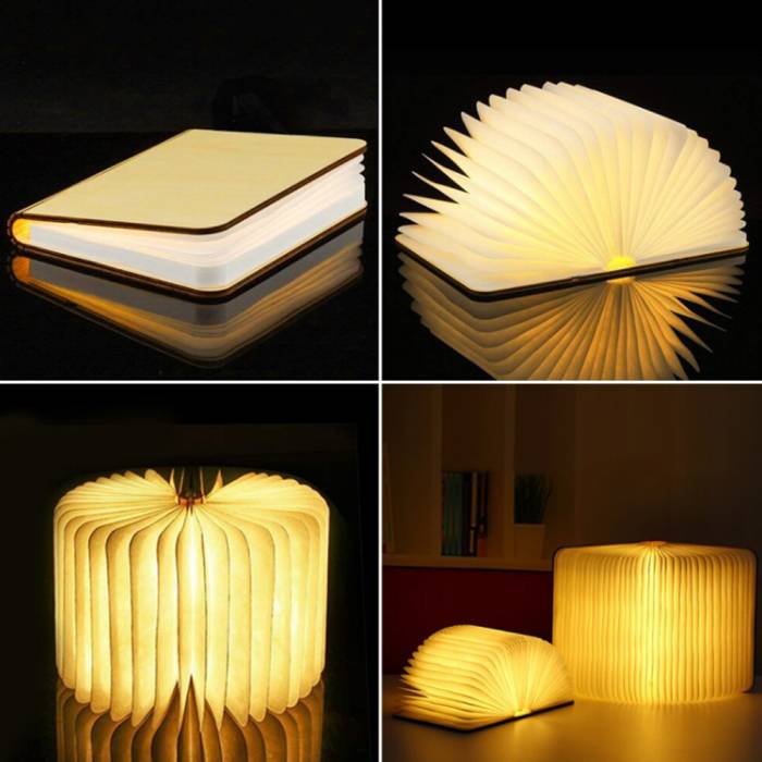 Настольная лампа светильник в виде книги Foldable Book Lamp Ночник для детской комнаты