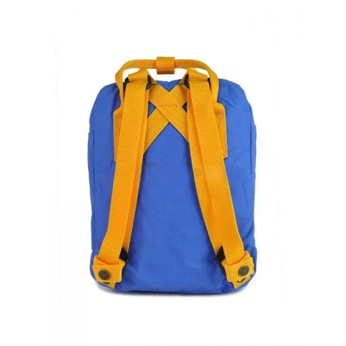Міський вологостійкий рюкзак на 16 л із знімною спинкою Fjallraven Kanken Classic Синій з жовтими ручками