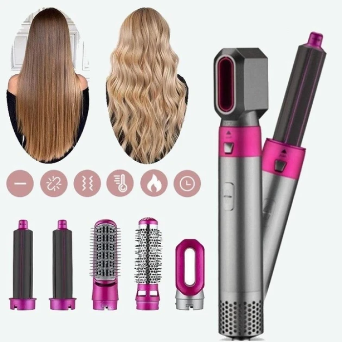 Мультистайлер 5 в 1 Hot Air Styler Стайлер для волосся з насадками для укладання та завивки