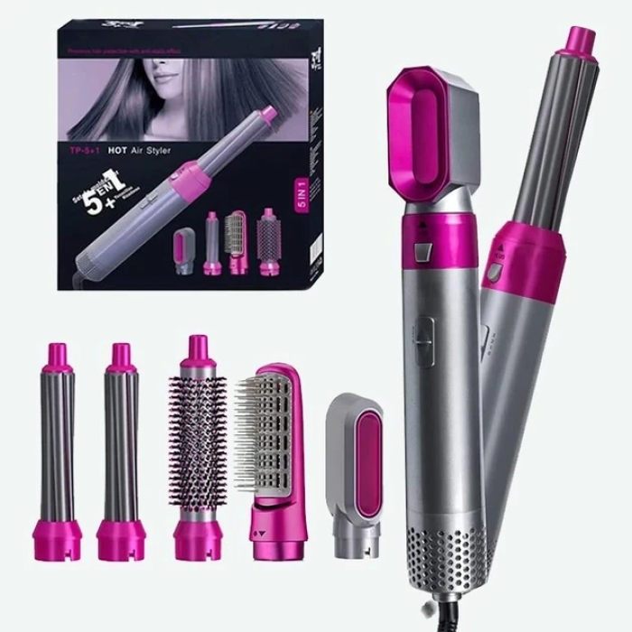Мультистайлер 5 в 1 Hot Air Styler Стайлер для волосся з насадками для укладання та завивки