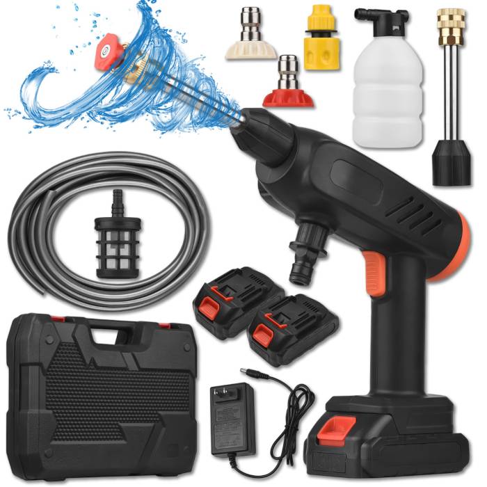 Мойка высокого давления на 2 аккумулятора 48V Water Gun 1000W для автомобиля
