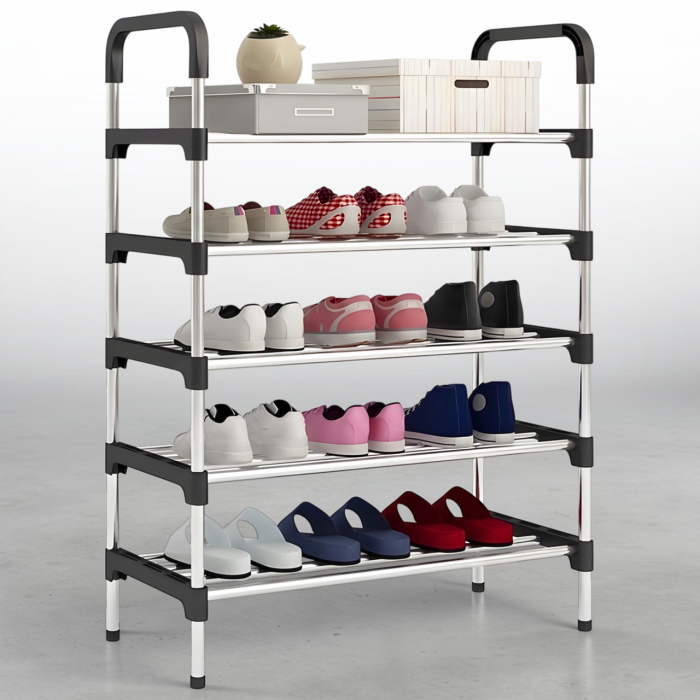 Підлогова полиця для взуття на 5 полиць 54х28х105 см New shoe rack Полиця-підставка для взуття