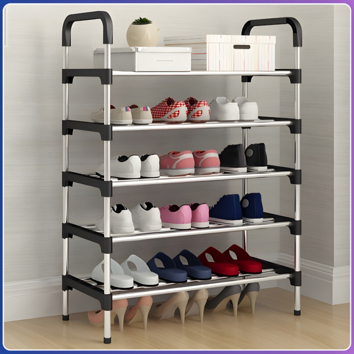 Підлогова полиця для взуття на 5 полиць 54х28х105 см New shoe rack Полиця-підставка для взуття