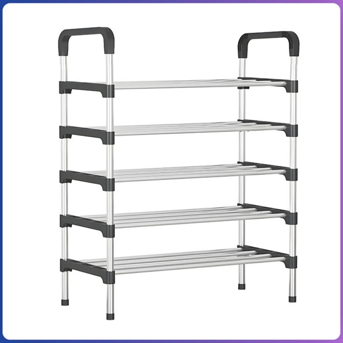 Підлогова полиця для взуття на 5 полиць 54х28х105 см New shoe rack Полиця-підставка для взуття