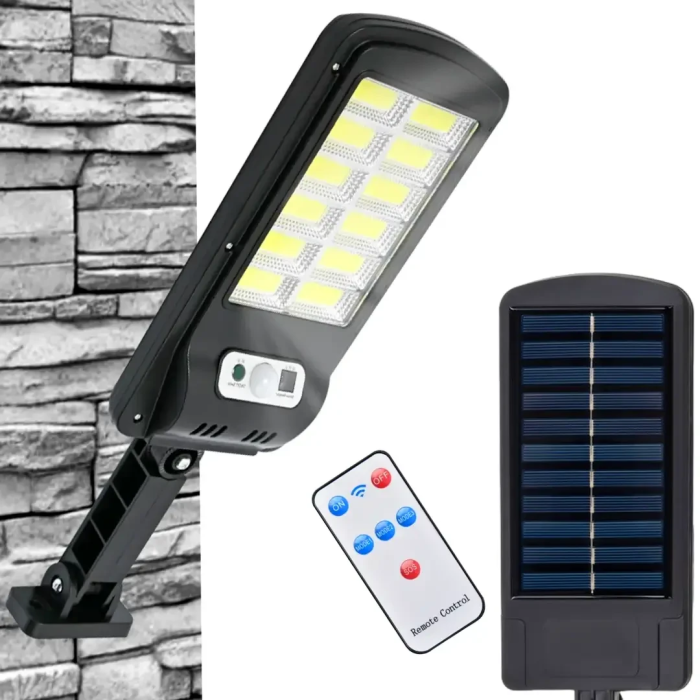 Вуличний ліхтар на сонячній батареї LED Solar Street Light BK-128B-12COB з датчиком руху і пультом
