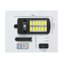 Вуличний ліхтар на сонячній батареї LED Solar Street Light BK-128B-12COB з датчиком руху і пультом