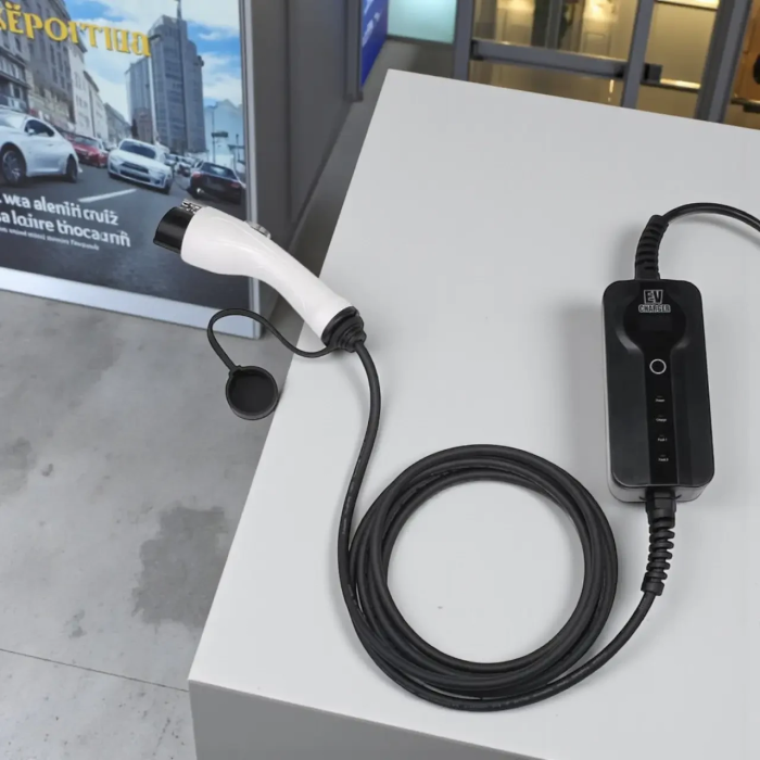 Портативное зарядное устройство для электромобилей с дисплеем 3.5kW 16A Type1