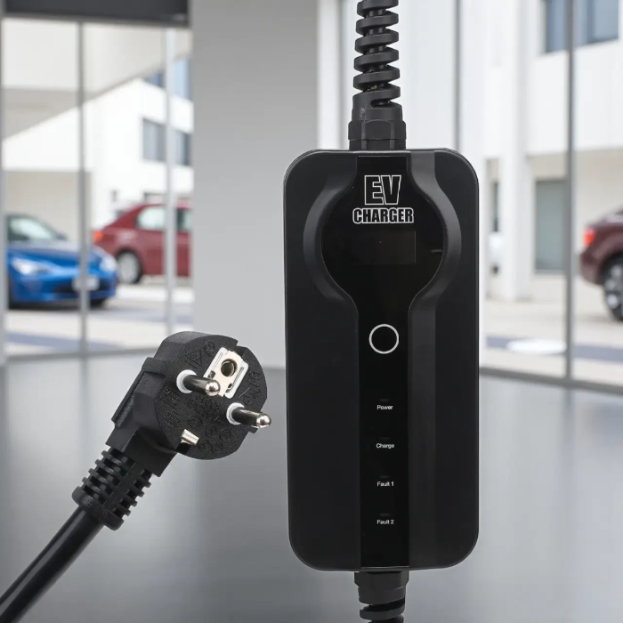 Портативное зарядное устройство для электромобилей с дисплеем 3.5kW 16A Type1
