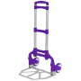 Портативний складний візок на коліщатках до 80 кг Folding Hand Truck Фіолетовий Алюмінієвий З м'яким ходом