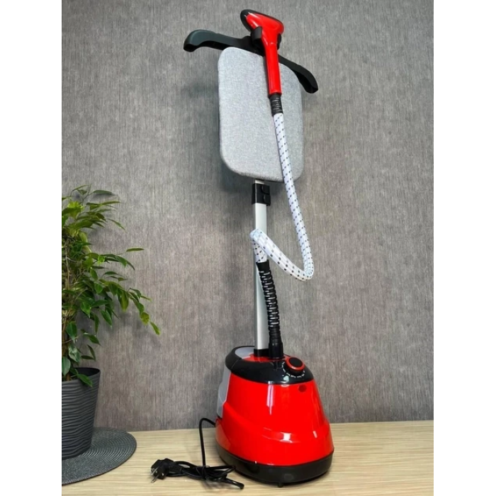 Відпарювач вертикальний для одягу Garment Steamer 2000W Червона Парова праска для всіх видів тканини