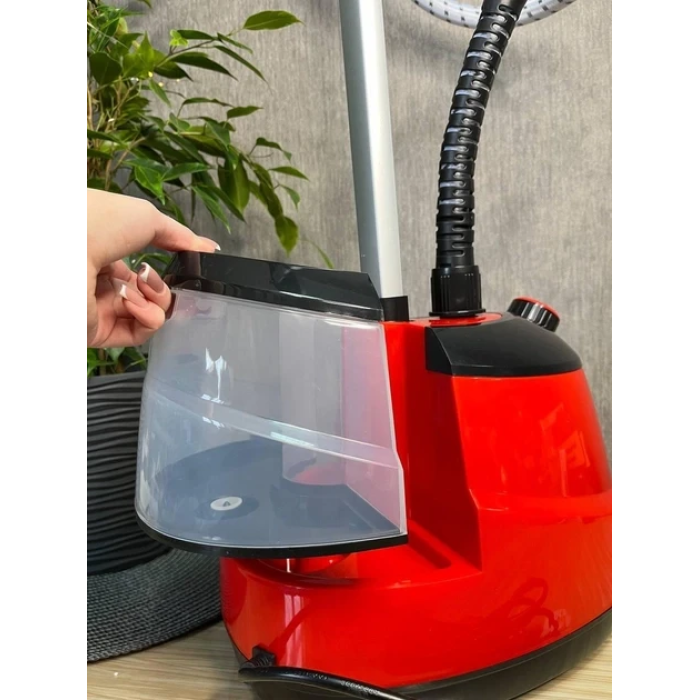 Відпарювач вертикальний для одягу Garment Steamer 2000W Червона Парова праска для всіх видів тканини