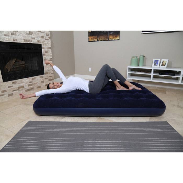 Матрац надувний двомісний Avenli Flocked Air Bed Twin 191х99х22 см Синій