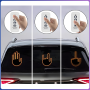 Подсветка автомобильная LED ладонь на заднее стекло с пультом и жестами 3 режима
