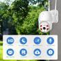 Бездротова вулична поворотна WiFi IP-камера відеоспостереження V360 PRO HD 1080P Біла